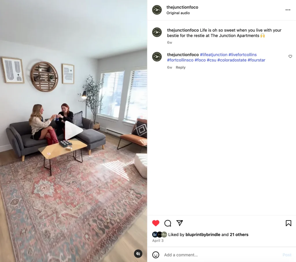 apartment social media ideas